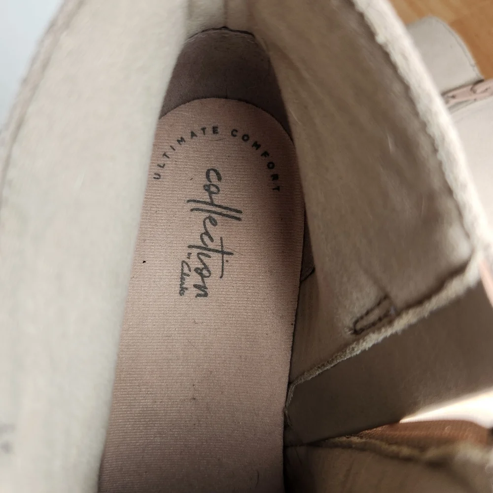 Clarks Collection Addiy Kara Ankle Boots Women's 10 Sand Suede - Picture 10 of 13